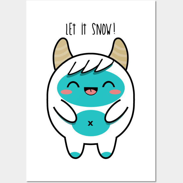 Kawaii Yeti Wall Art by TTLOVE